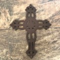 56384 - CAST IRON FLEUR DE LI WALL CROSS